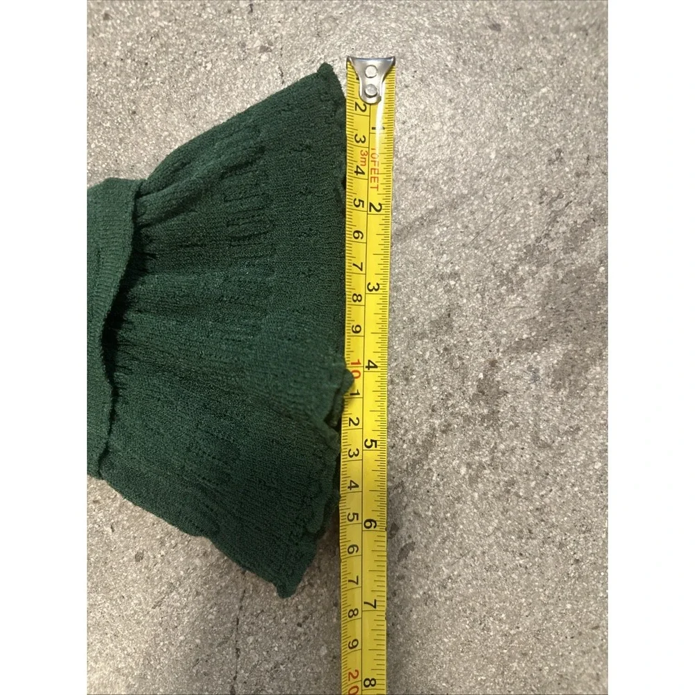STAUD Dress Green Sz S Marylebone Puff Sleeve Sally Wu Prolo SAMPLE Cozy Sweater - Picture 10 of 13